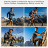 Collage von Personen, die ein atmungsaktives elastisches Sport-Headband für Outdoor-Aktivitäten wie Wandern und Radfahren ver