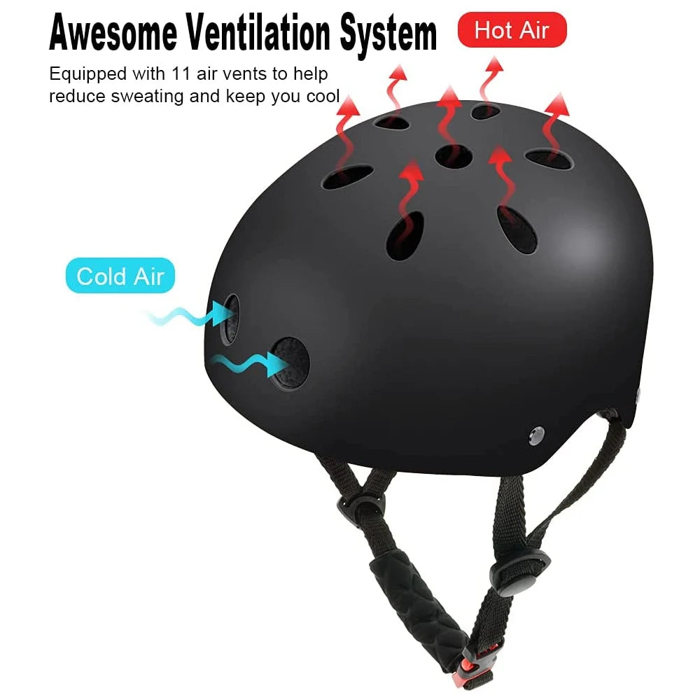 Multi-Sport Skateboard Helmet with Adjustable Fit