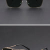 Square Metal Sunglasses with UV400 Protection