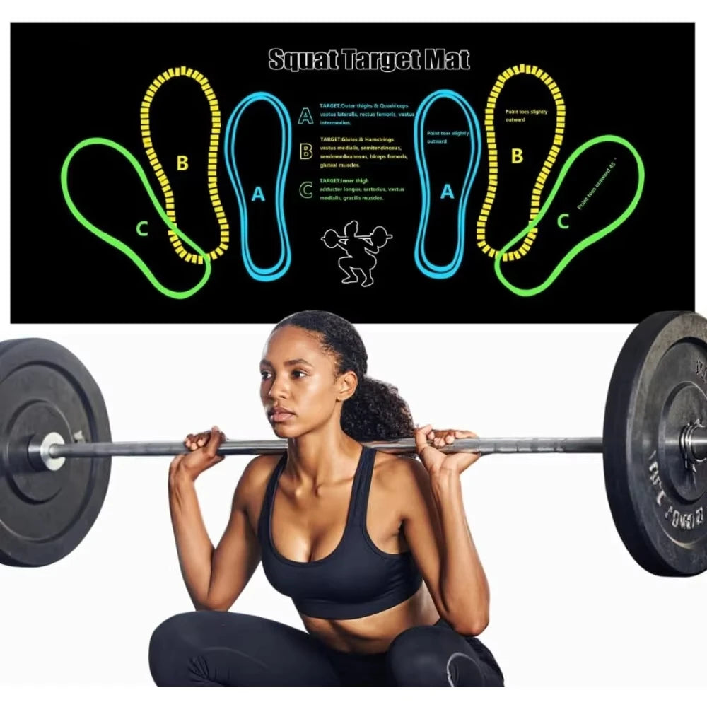 Two-Tone Non-Slip Squat Mat for Home Workouts
