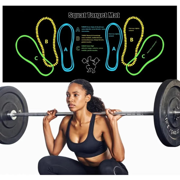 Two-Tone Non-Slip Squat Mat for Home Workouts