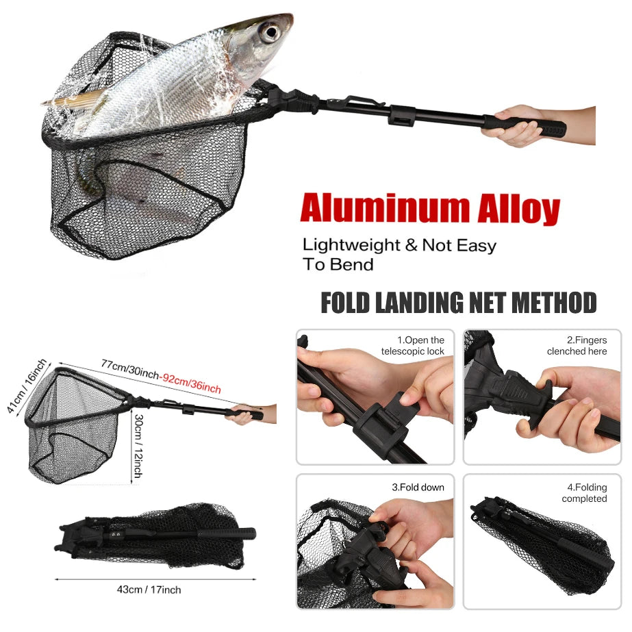 Aluminum Alloy Telescoping Fishing Landing Net