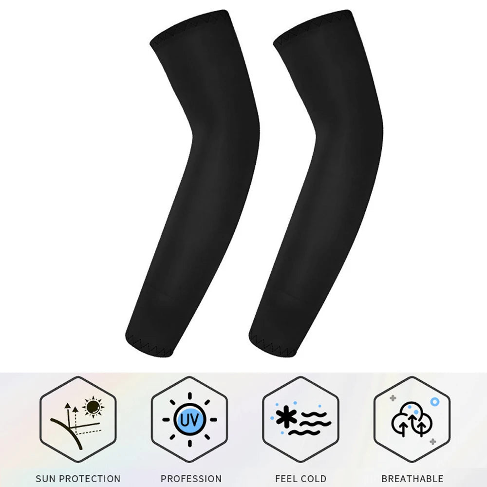 Ein Paar schwarze Trainingsarm-Sleeves für Kinder, sportliche Kompressionsärmel