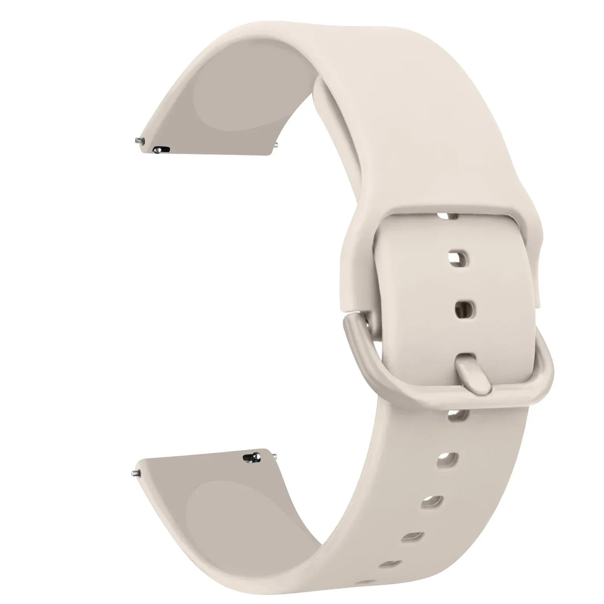 A beige silicone watch strap for Huawei and Honor watches shown from the side.