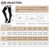 A size selection chart for medical compression stockings showing measurements in centimeters for different sizes.