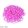 Pila de 200 bandas elásticas de telar rosas y blancas para hacer pulseras