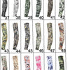A grid of fifteen tactical camouflage arm sleeves displayed in various colors and patterns.