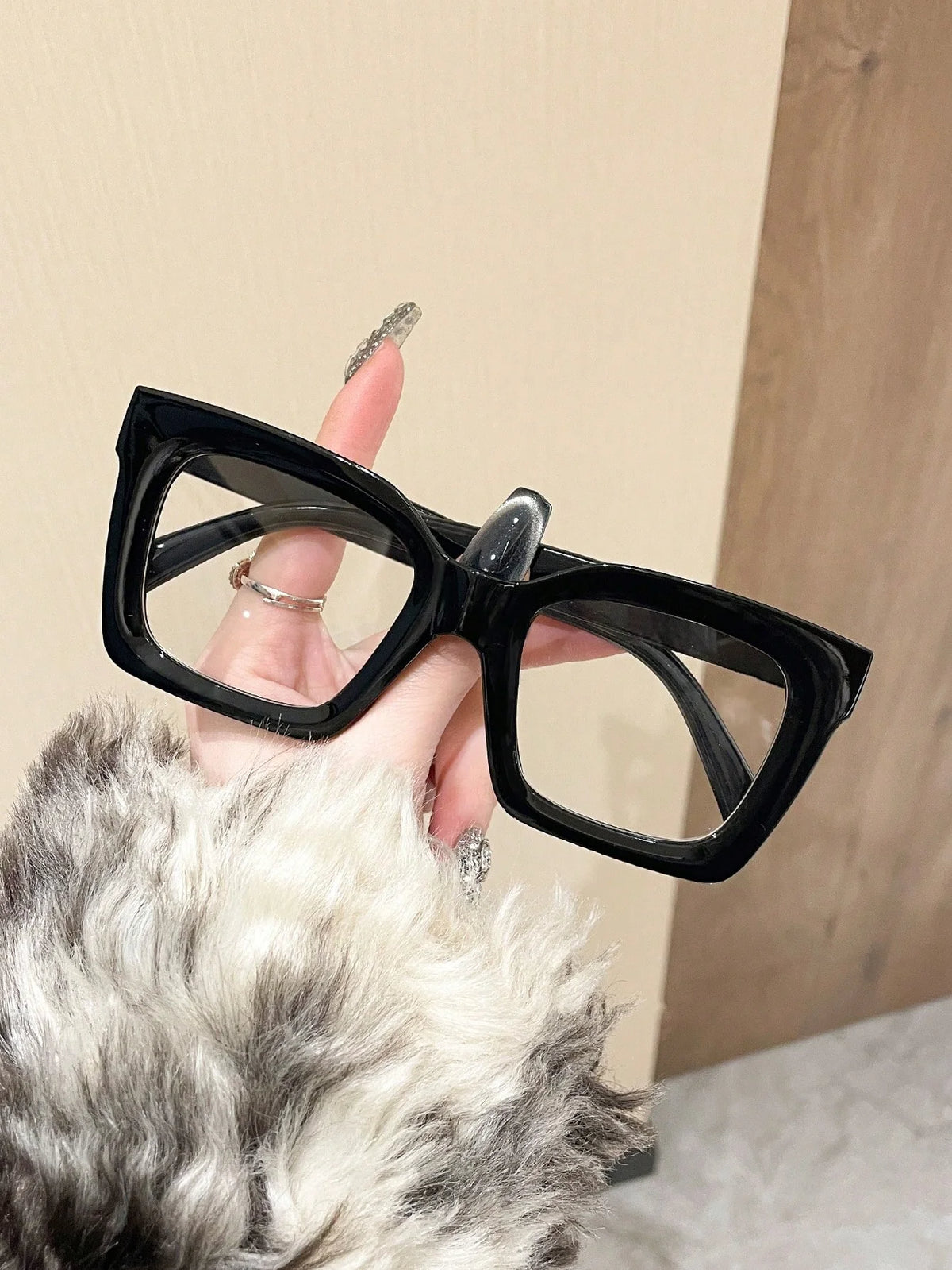 Square Anti-Blue Light Glasses with Clear Lenses