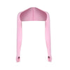 Ein Paar rosa UV-Schutz-Kühl-Armschuhe auf weißem Hintergrund.