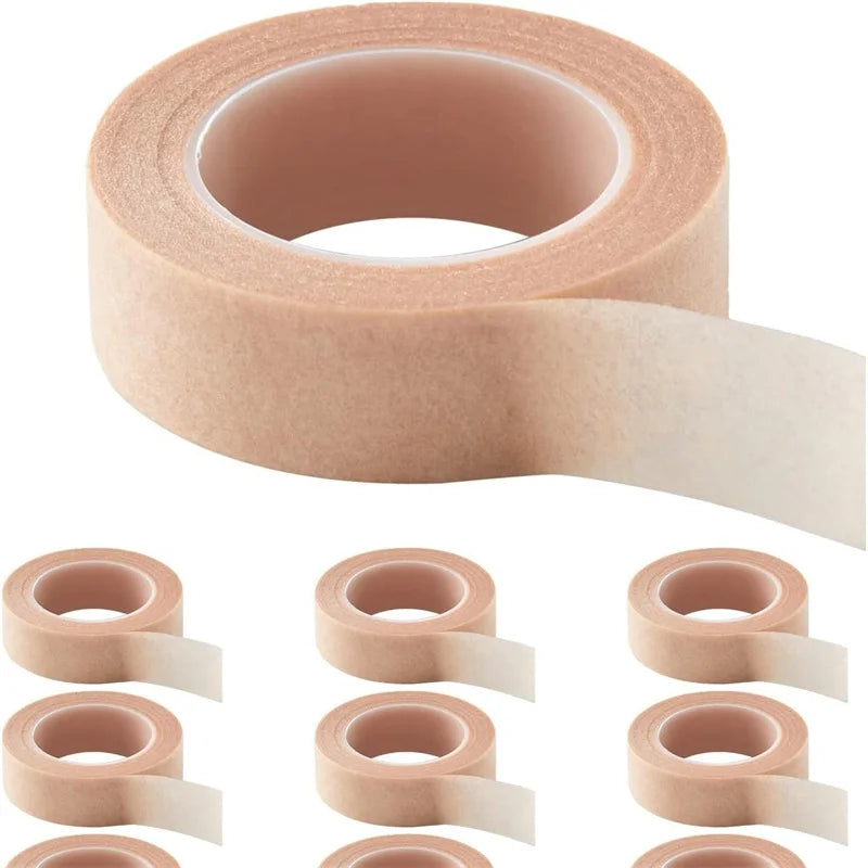 Roll of natural colored eyelash extension tape for precision application