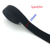 Black stretch velvet elastic headband measuring 15mm wide, sold as a 5-yard lot.