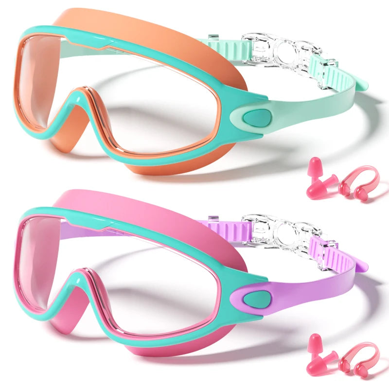 Kids Anti-Fog Swim Goggles with UV Protection