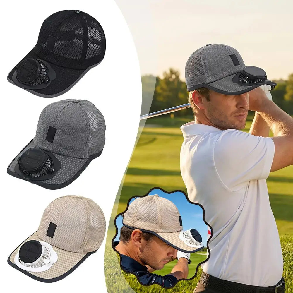 Solar & USB Powered Cooling Fan Hat