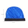 Blue silky durag pirate headband with a black elastic band