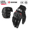 Gants de moto tactiques noirs pour motos tout-terrain et motocross, vue rapprochée.