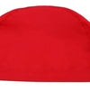 A bright red unisex waterproof swim cap with a smooth, rounded design.