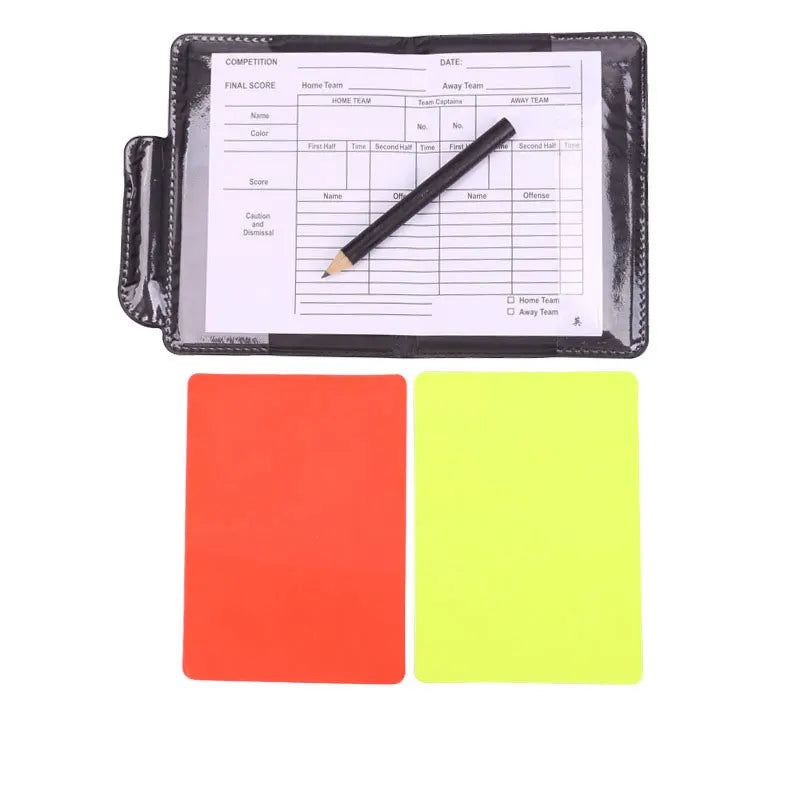 Complete Referee Kit with Whistle, Cards, and Notebook