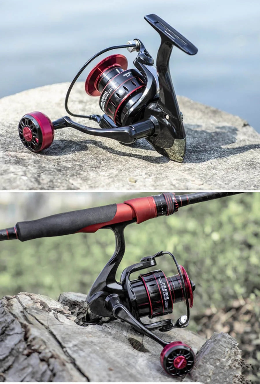 High-Speed Spinning Fishing Reel with Interchangeable Handle
