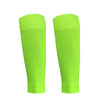 A pair of neon lime green honeycomb grip football socks displayed vertically.