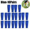 A set of ten blue compression sports socks for football and team activities.