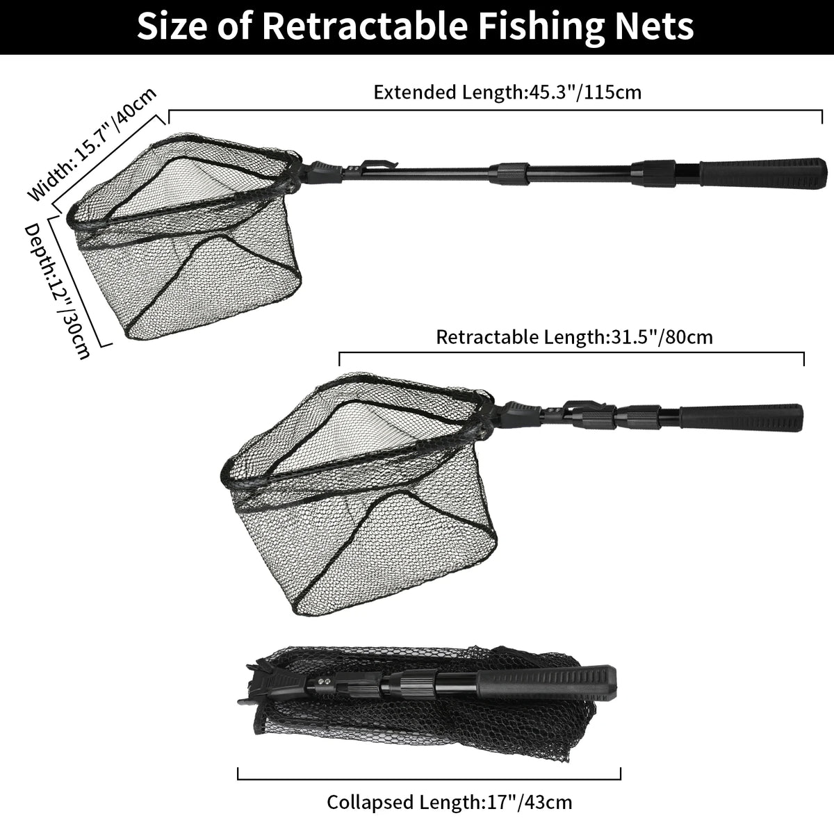 Aluminum Alloy Telescoping Fishing Landing Net