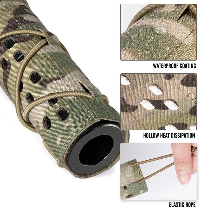 Tactical Airsoft Suppressor Cover with Camouflage Pattern
