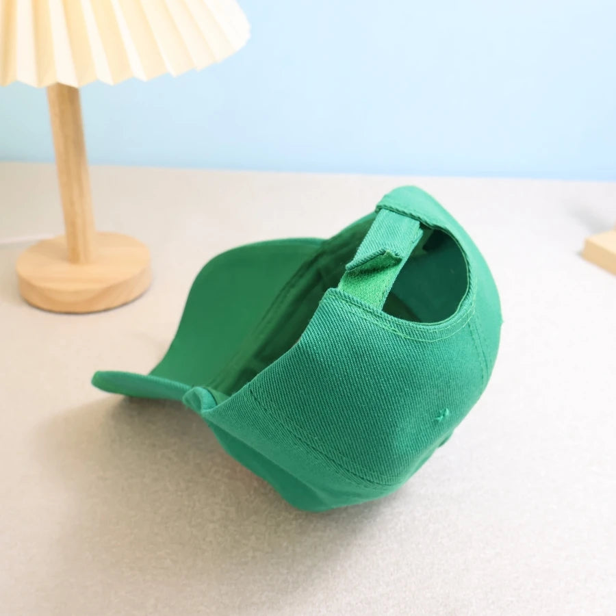 Embroidered Letter Baseball Cap with Adjustable Strap