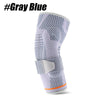 Manche de compression bleu gris avec rembourrage de soutien pour soulager l'articulation.