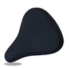 A black breathable 3D mesh bicycle saddle cushion.