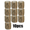 Diez rollos de vendas elásticas de camuflaje para deportes y caza