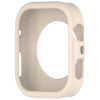 Coque de protection en silicone beige pour une Huawei Watch Fit 4 ou Pro, vue de face.