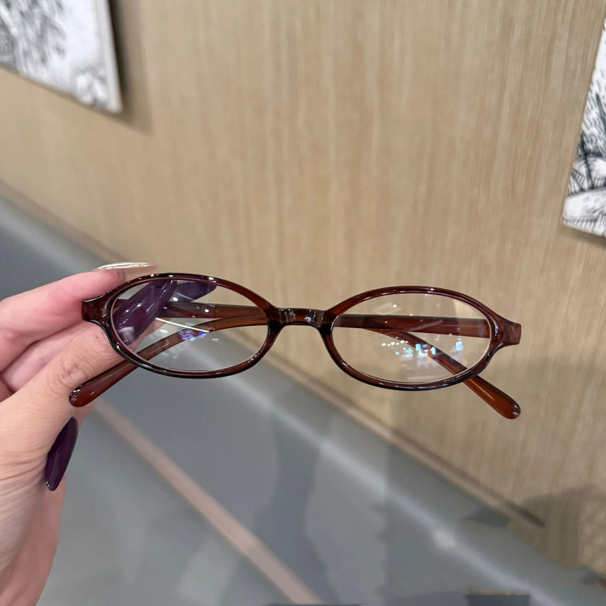 Retro Oval Anti-Blue Light Glasses for Women