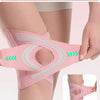 Pinkes Kreuz-Riemen-Design-Kniebandage zur Unterstützung am Bein