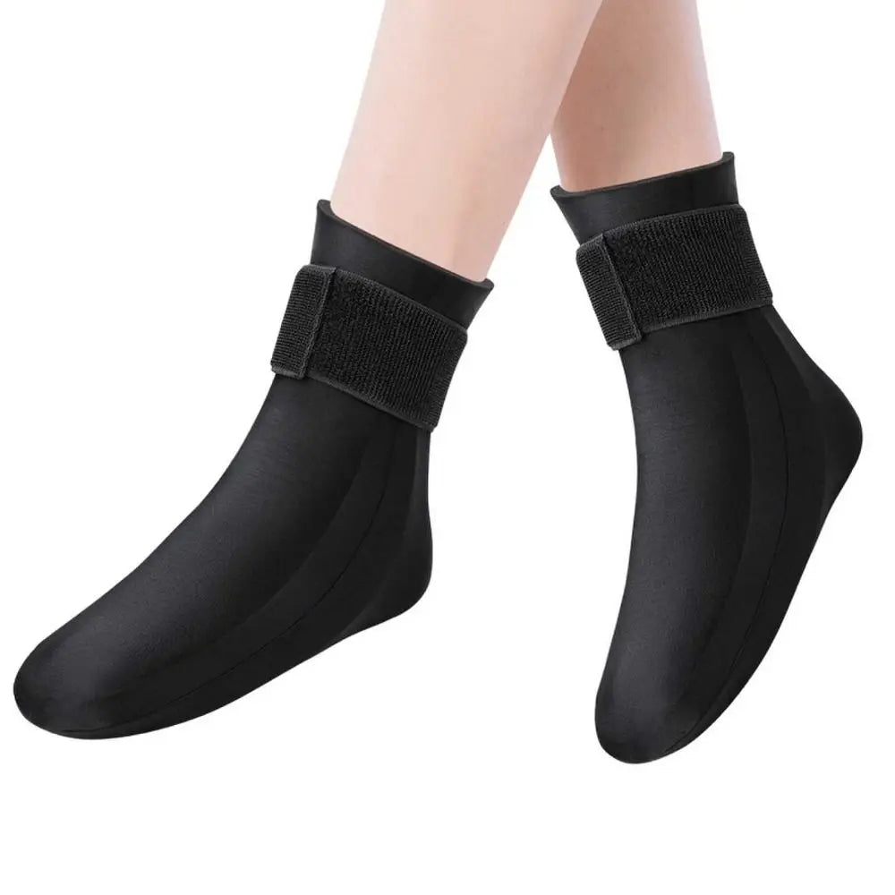 Black reusable hot and cold therapy socks for ankle pain relief