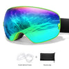 Outdoor Ski Goggles with Protective Case and Anti-Fog Lenses