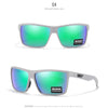 Silver-framed polarized green sunglasses with mirrored lenses