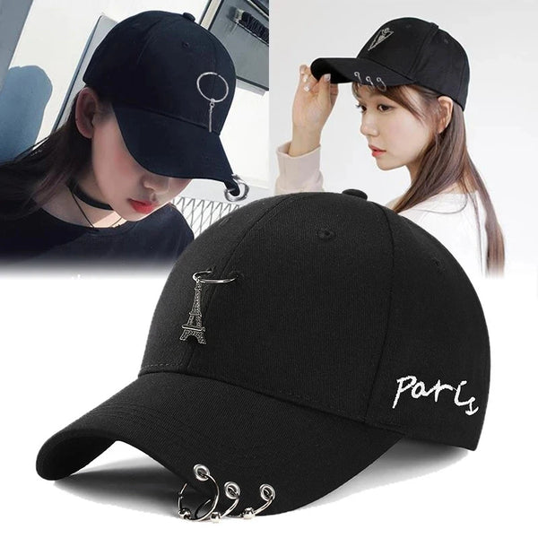 Classic Cotton Cap with Metal Ring Detail