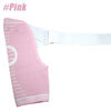 Pink comfort compression shoulder support brace with white strap