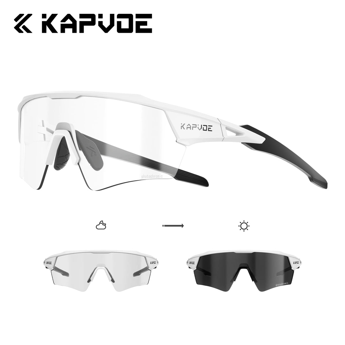 Photochromic Cycling Sunglasses with UV400 Protection