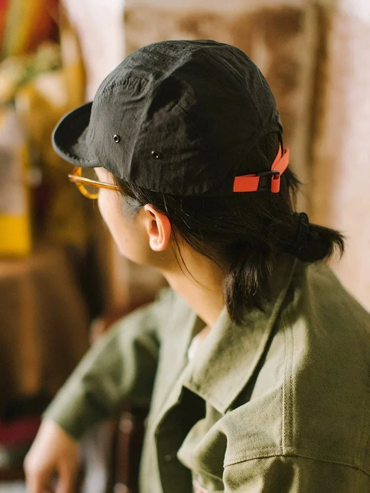 Quick-Dry 5-Panel Baseball Cap with Adjustable Strap