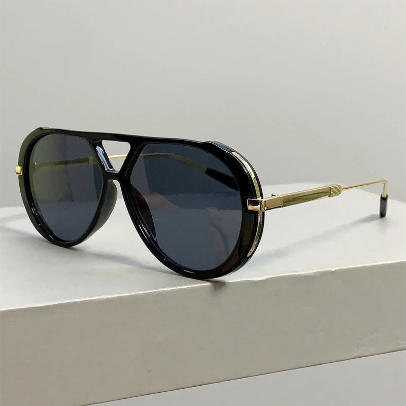 Vintage Pilot Sunglasses with Gradient Lenses