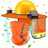 Hard Hat Sun Shade with Dual Cooling Fans for Construction Workers