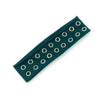 Bandeau en œillet punk grunge bleu sarcelle foncé avec petits anneaux métalliques.