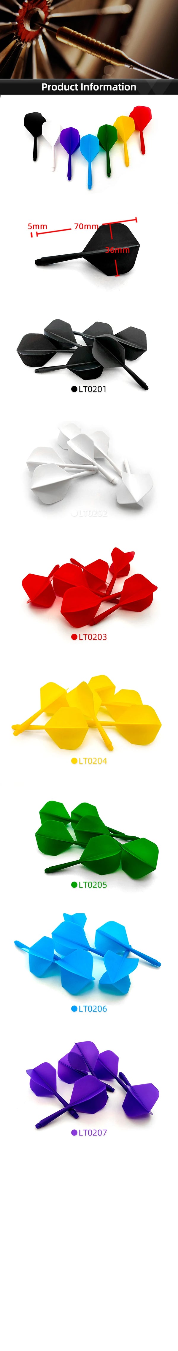 Integrated Dart Flights and Shafts – 2BA Screw-On Set