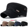 Classic Military Cadet Flat Cap – Unisex Adjustable Snapback