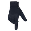 A dark blue men's outdoor and cycling full finger mitten shown from the side.