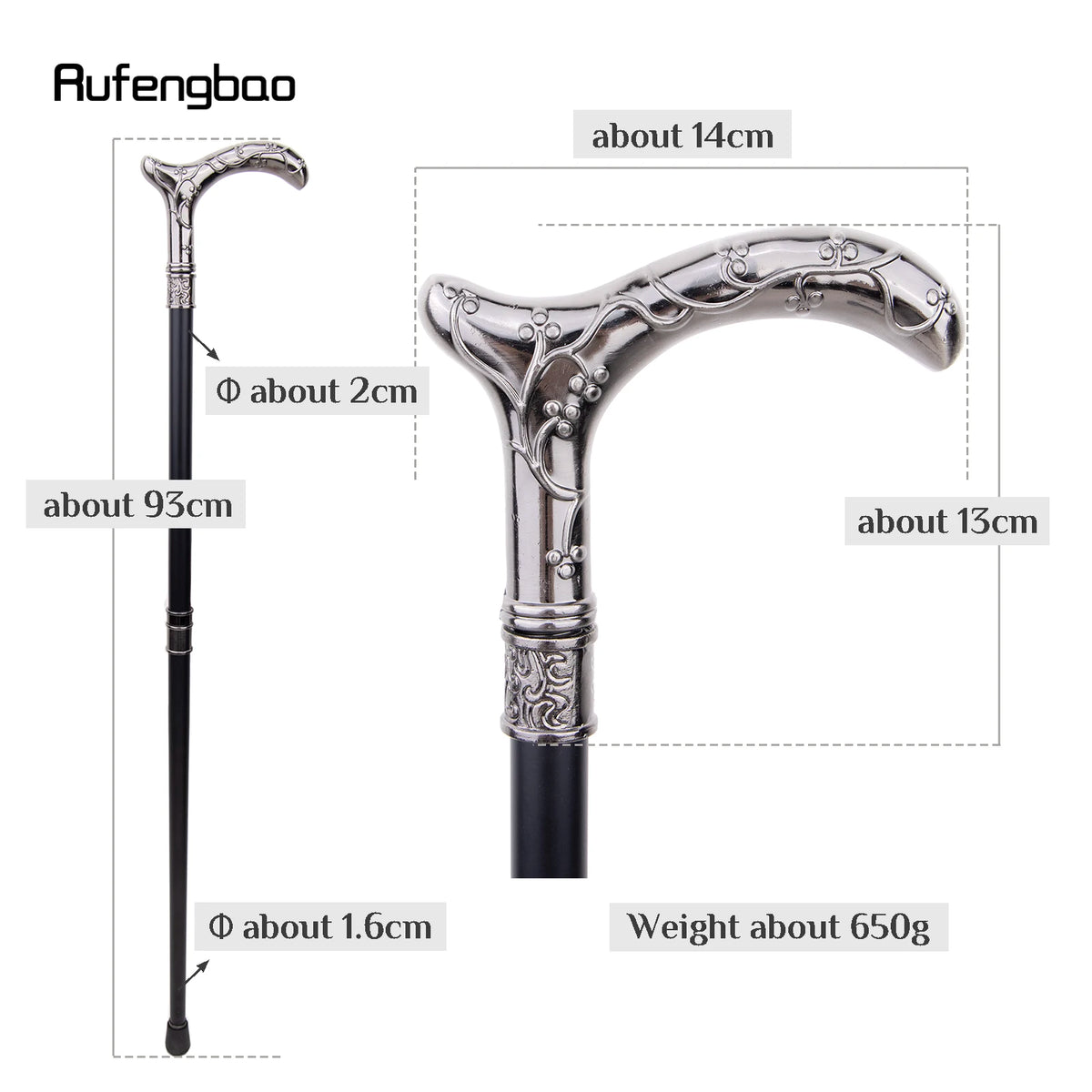 Plum Blossom Decorative Walking Cane with T-Handle