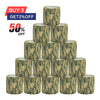 Three rolls of outdoor camouflage elastic wrap tape with a buy three get twenty percent off promotion.