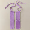 Purple silicone anti-slip yoga socks with elastic drawstrings