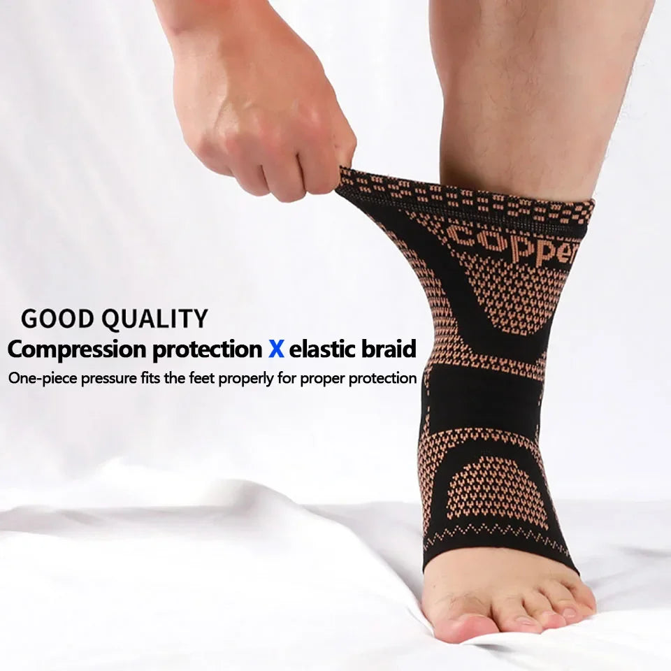 Copper-Infused Compression Ankle Support for Sports & Daily Wear